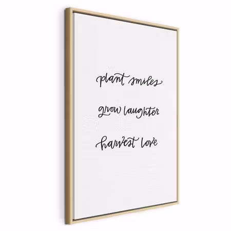Canvastavla med ram - Joy and love vertical