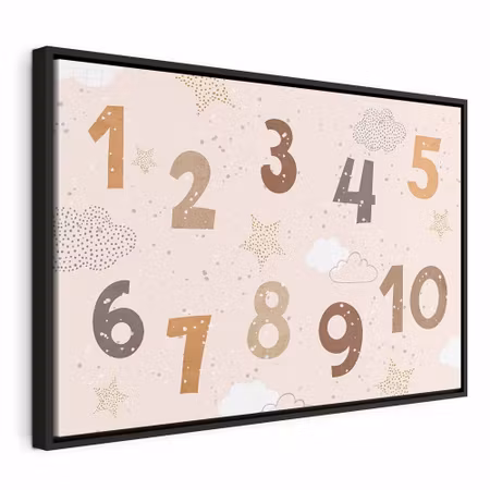 Canvastavla med ram - Jumping numbers numbers in a