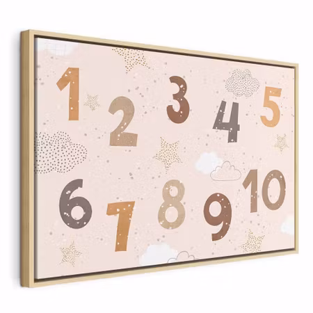 Canvastavla med ram - Jumping numbers numbers in a