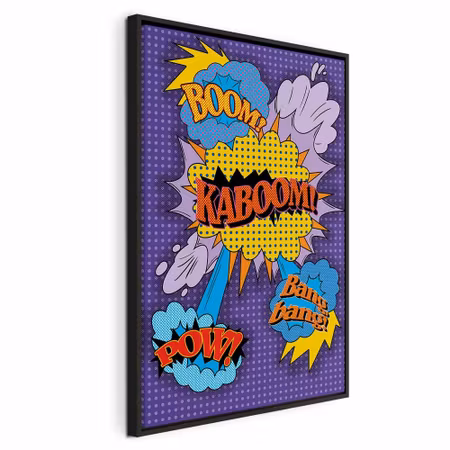 Canvastavla med ram - Kaboom vertical