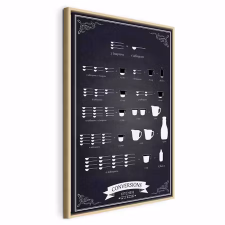 Canvastavla med ram - Kitchen helper vertical
