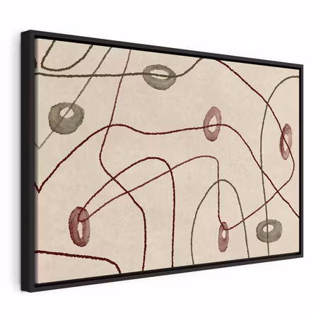 Canvastavla med ram - Lines and shapes bead