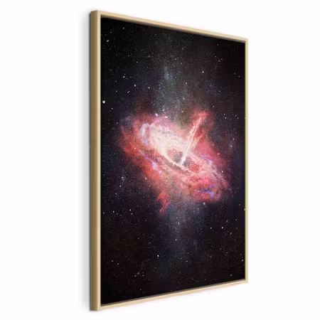 Canvastavla med ram - Lonely galaxy vertical