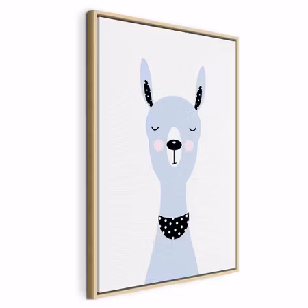 Canvastavla med ram - Lovely llama vertical