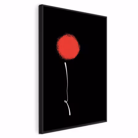 Canvastavla med ram - Minimalist flower vertical
