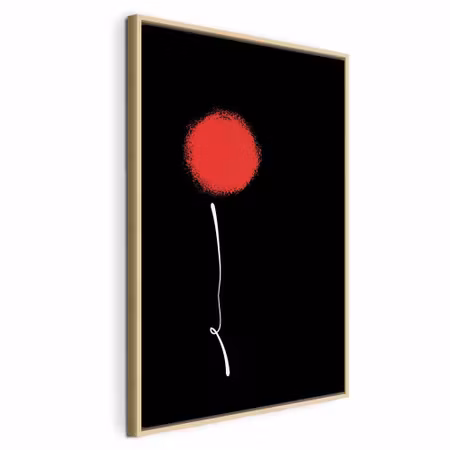 Canvastavla med ram - Minimalist flower vertical