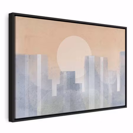 Canvastavla med ram - Modern city wide second
