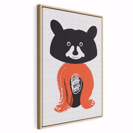 Canvastavla med ram - Nice mr raccoon vertical