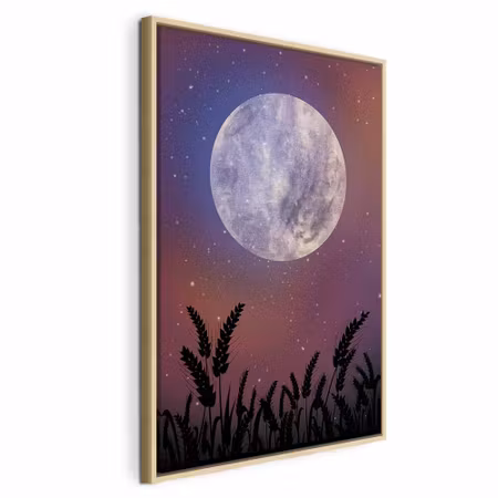 Canvastavla med ram - Night in the country