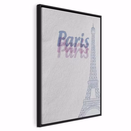 Canvastavla med ram - Paris in watercolours