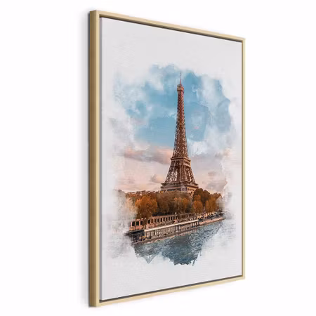 Canvastavla med ram - Paris view vertical