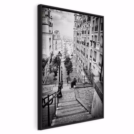 Canvastavla med ram - Parisian suburb vertical