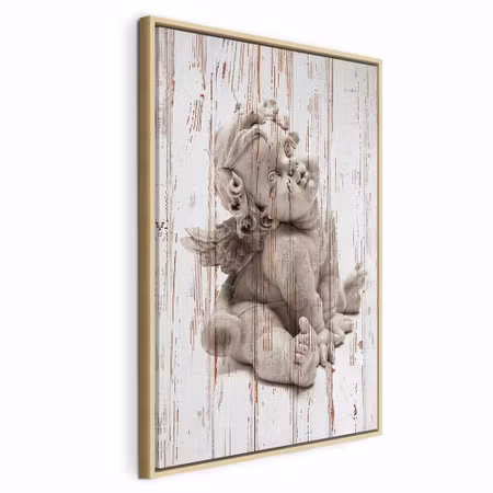 Canvastavla med ram - Pensive cupid vertical