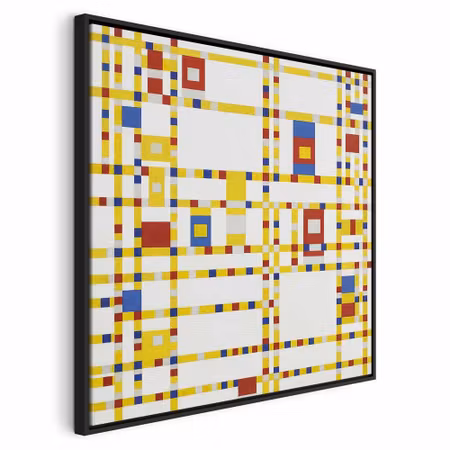 Canvastavla med ram - Piet mondrian broadway