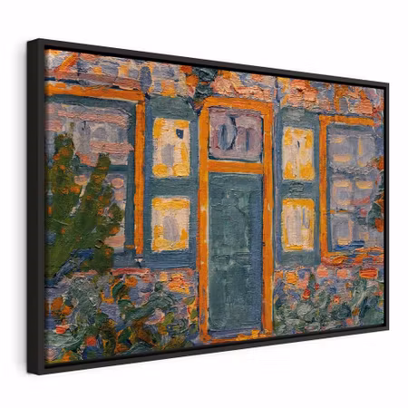 Canvastavla med ram - Piet mondrian house in