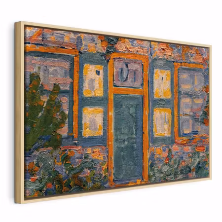 Canvastavla med ram - Piet mondrian house in