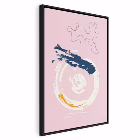 Canvastavla med ram - Pink accent vertical