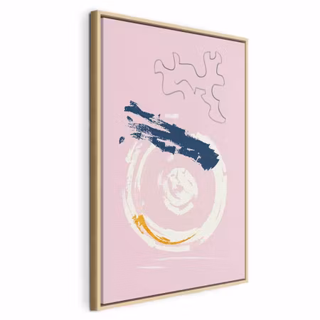 Canvastavla med ram - Pink accent vertical