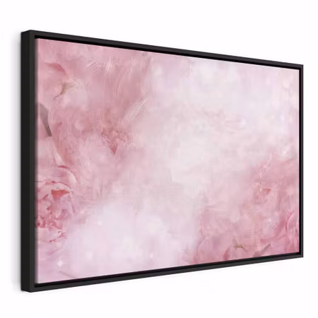 Canvastavla med ram - Pink power wide