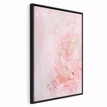 Canvastavla med ram - Pink nature vertical