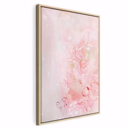 Canvastavla med ram - Pink nature vertical