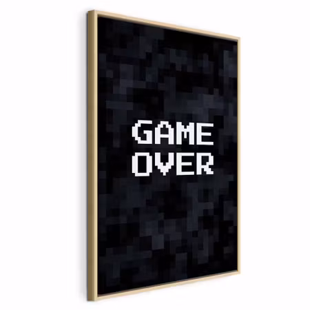 Canvastavla med ram - Pixel game over