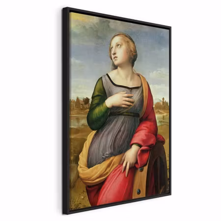 Canvastavla med ram - Rafael santi st catherine of