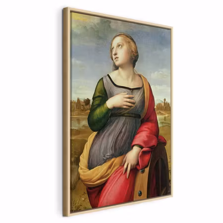Canvastavla med ram - Rafael santi st catherine of