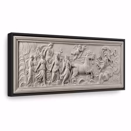 Canvastavla med ram - Relief apollo and muses