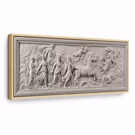 Canvastavla med ram - Relief apollo and muses