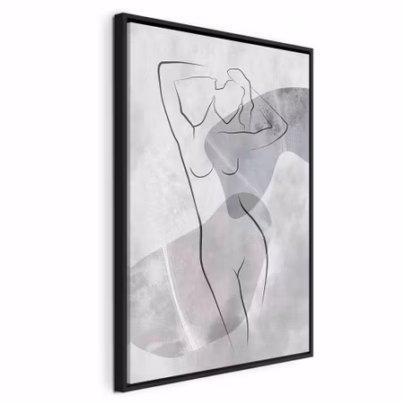 Canvastavla med ram - Resting muse vertical