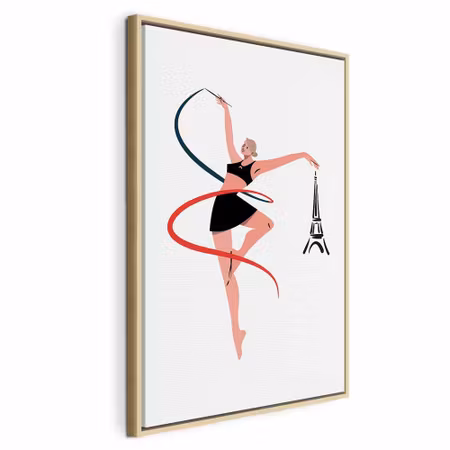 Canvastavla med ram - Rhythmic gymnastics