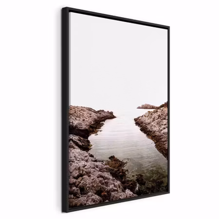 Canvastavla med ram - Rocky harbor vertical