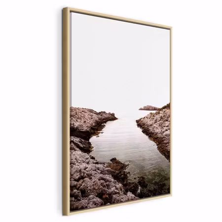 Canvastavla med ram - Rocky harbor vertical