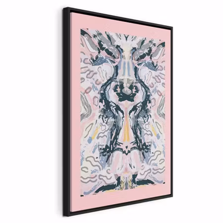 Canvastavla med ram - Rorschacha mantra vertical