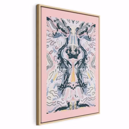 Canvastavla med ram - Rorschacha mantra vertical