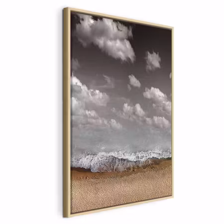 Canvastavla med ram - Sky wave vertical