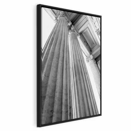 Canvastavla med ram - Stone columns vertical