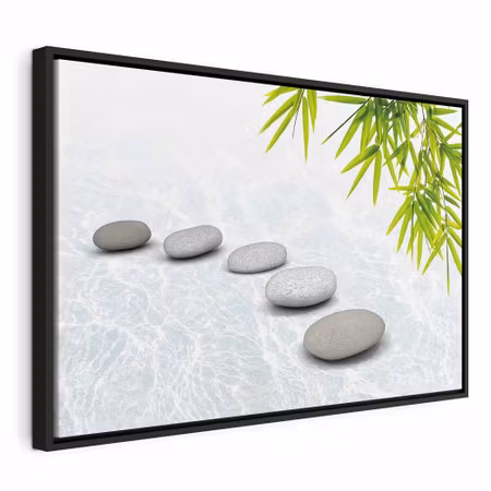 Canvastavla med ram - Stone peace wide