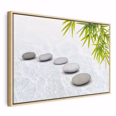 Canvastavla med ram - Stone peace wide