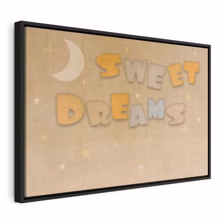 Canvastavla med ram - Sweet dreams pastel
