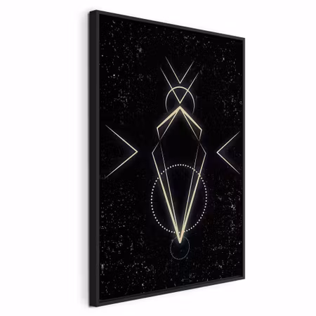 Canvastavla med ram - Symmetry of shapes graphic