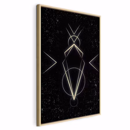 Canvastavla med ram - Symmetry of shapes graphic