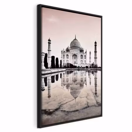 Canvastavla med ram - Taj mahal vertical