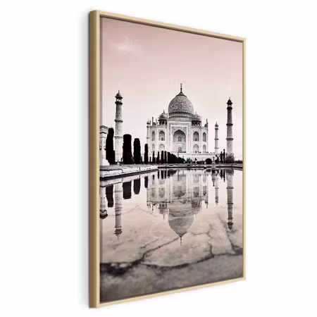 Canvastavla med ram - Taj mahal vertical