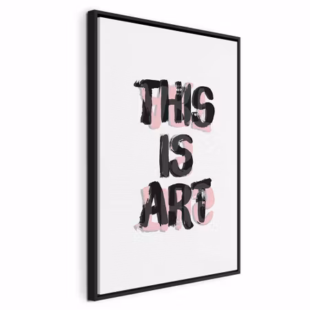Canvastavla med ram - This is art vertical