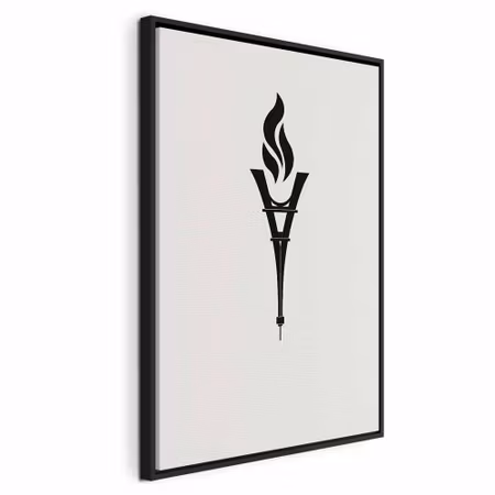 Canvastavla med ram - Torch shaped like an