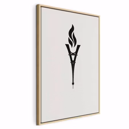 Canvastavla med ram - Torch shaped like an