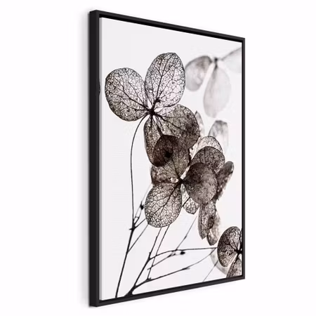 Canvastavla med ram - Transparent clover vertical