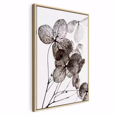 Canvastavla med ram - Transparent clover vertical